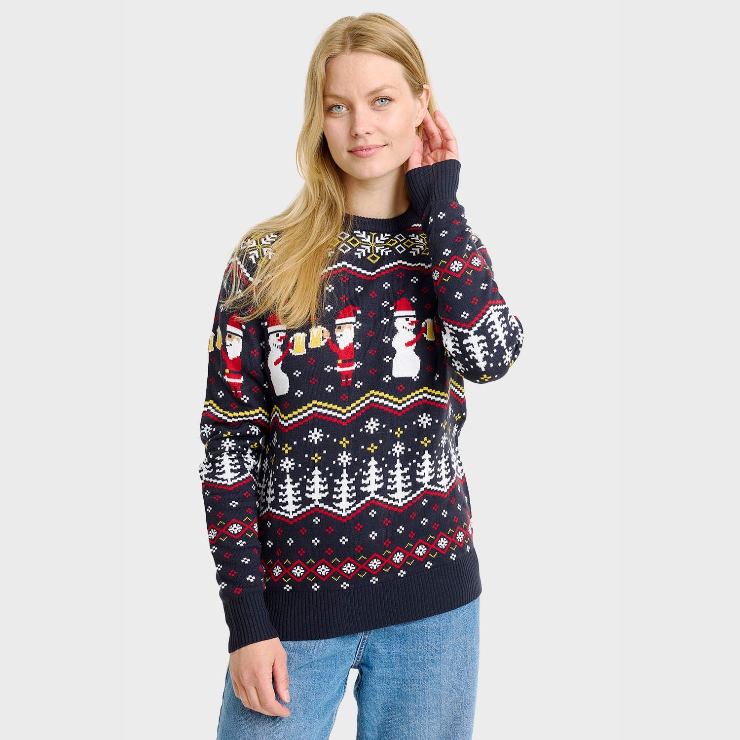 Cheers Santa Christmas Sweater – Women